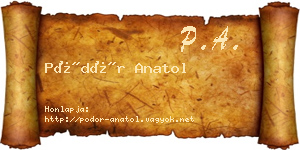 Pödör Anatol névjegykártya